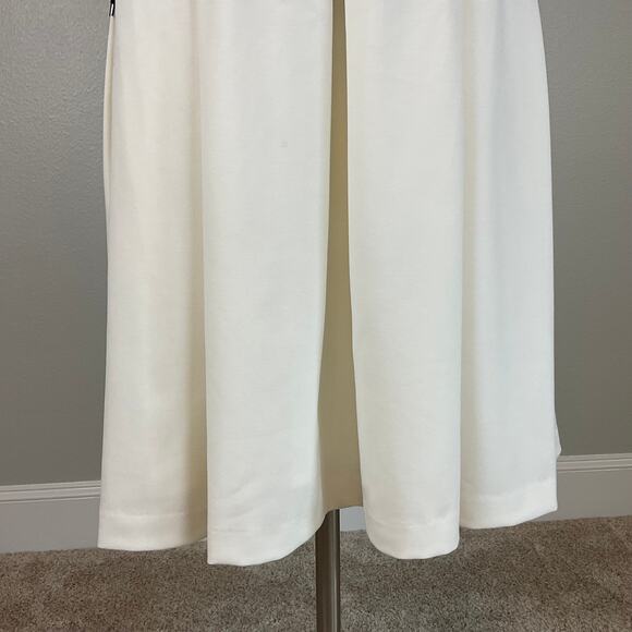 Calvin Klein Lace and Crepe Fit and Flare Cocktail Dress White and Black Size 6 - Picture 7 of 11